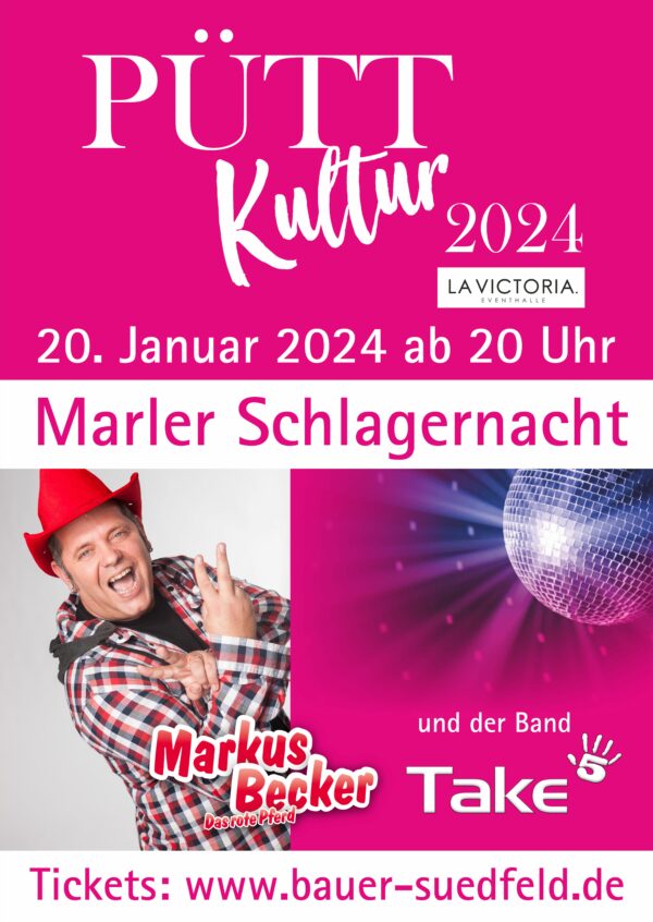 Marler Schlagernacht bei der Pütt Kultur 2024 präsentiert von Bauer Südfeld - jetzt Tickets sichern